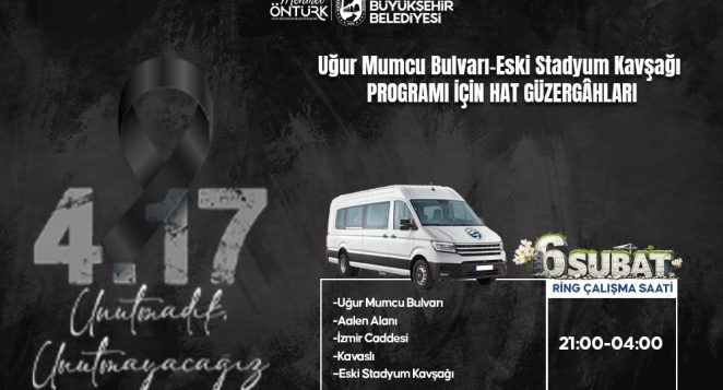 HBB’DEN 6 ŞUBAT ANMA PROGRAMI İÇİN ÜCRETSİZ ULAŞIM