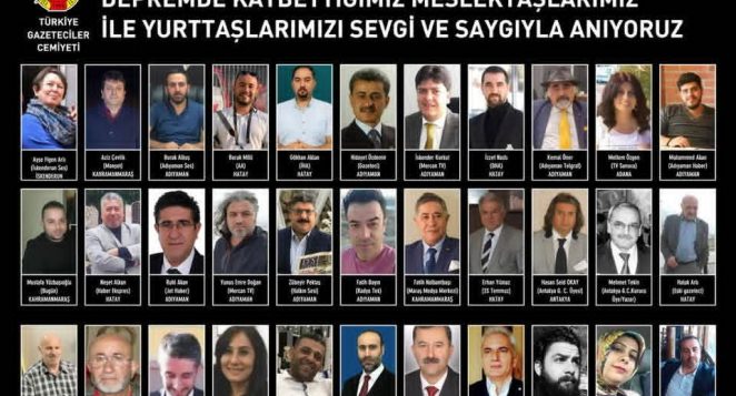 TGC: Depremde kaybettiğimiz meslektaşlarımız ile yurttaşlarımızı sevgi ve saygıyla anıyoruz