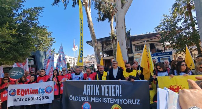 ARTIK YETER: İskenderun’da Eğitim Emekçileri Şiddete Karşı Alanlardaydı