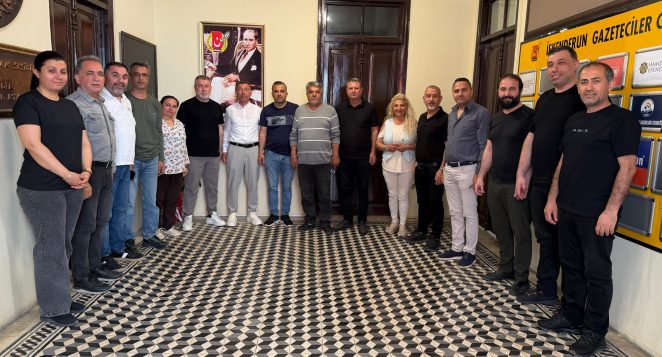 İSKENDERUN MADENİ İŞLER ODASI BAŞKANI ORDULU’DAN GAZETECİLER CEMİYETİ’NE ZİYARET