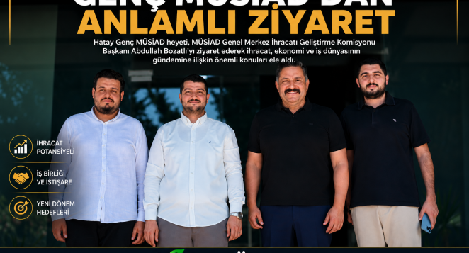 Hatay Genç MÜSİAD’dan Abdullah Bozatlı’ya Ziyaret: İhracat ve Ekonomi Masaya Yatırıldı