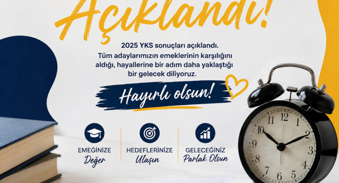 YKS SONUÇLARI AÇIKLANDI