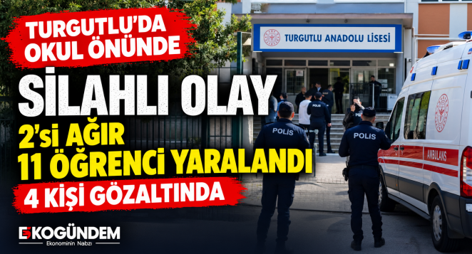 Turgutlu’da Okul Önünde Silahlı Olay: 2’si Ağır 11 Öğrenci Yaralandı