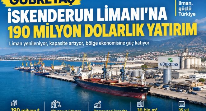 Gübretaş İskenderun Limanı’na 190 milyon dolarlık yatırım: 35 yıllık işletme anlaşması